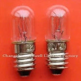 10pcs miniature light bulbs 120V 4W E10 base clear glass T10X28 design